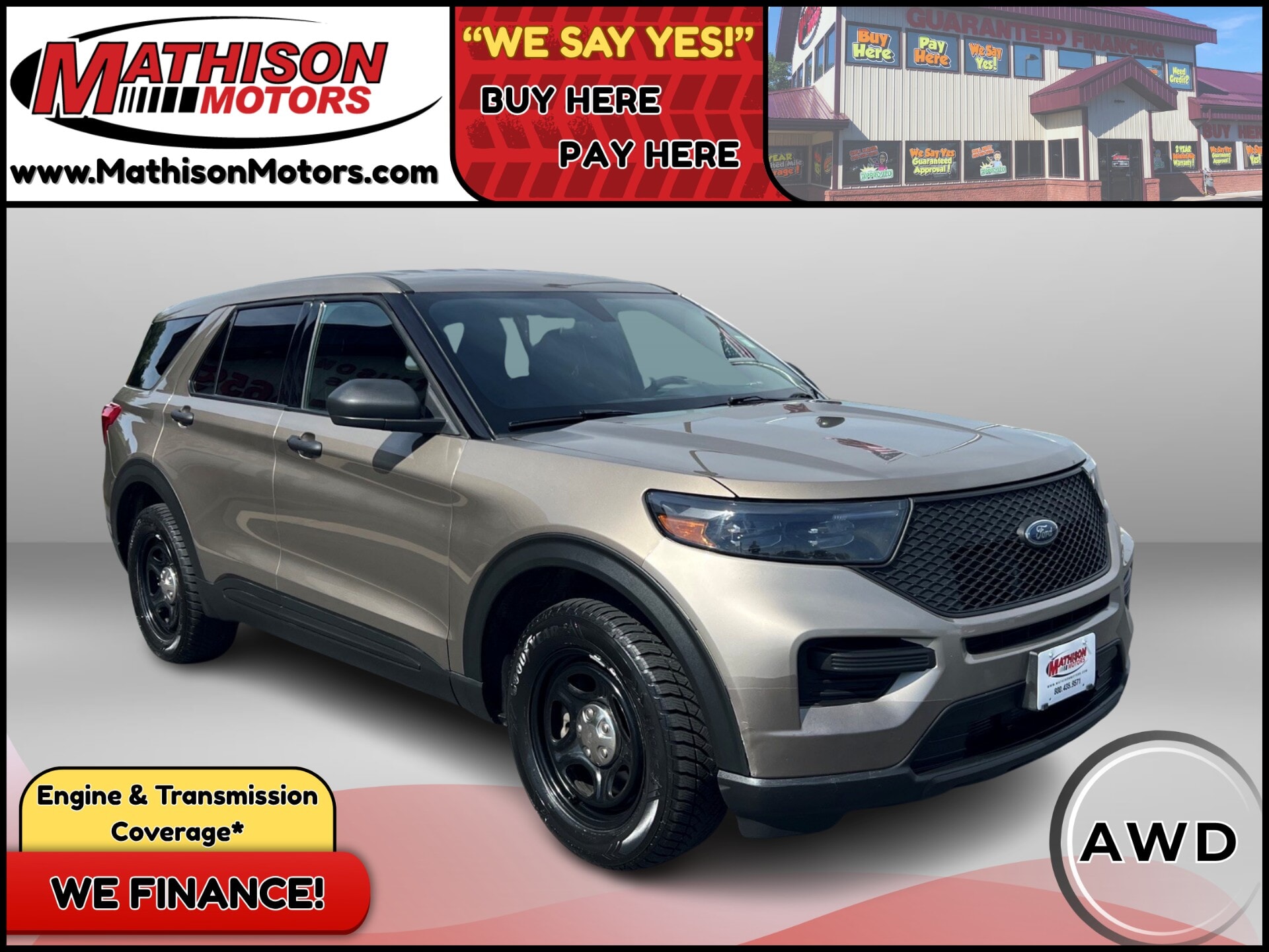 JP Motors Inc DBA Mathison Motors - Used vehicle - SUV FORD POLICE INTERCEPTOR UTILITY 2021