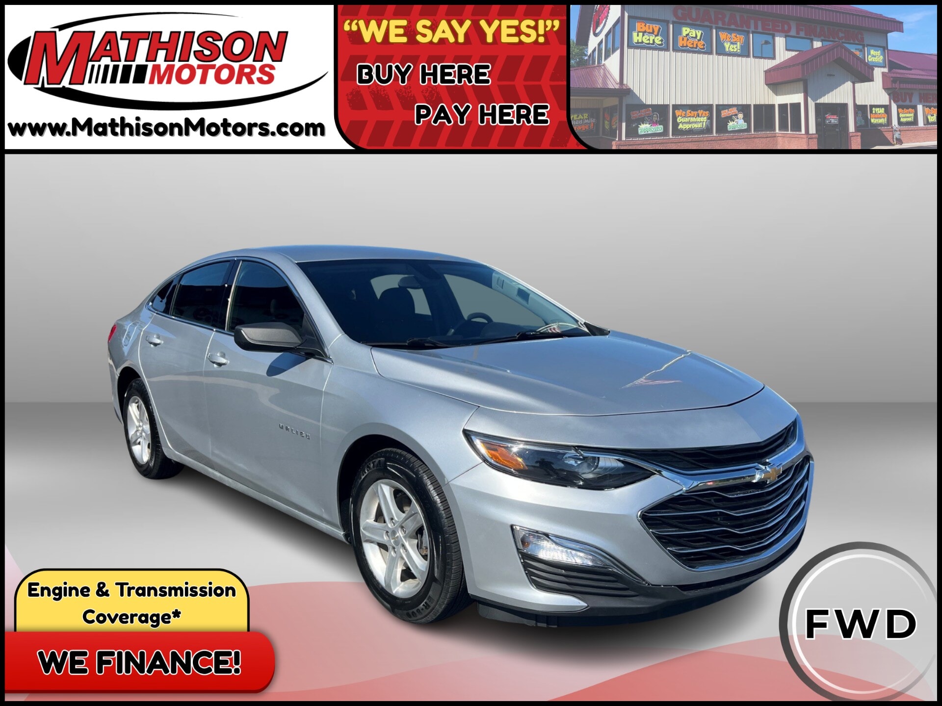 JP Motors Inc DBA Mathison Motors - 2020-CHEVROLET-MALIBU-MATHISON-MN-Stock=25538