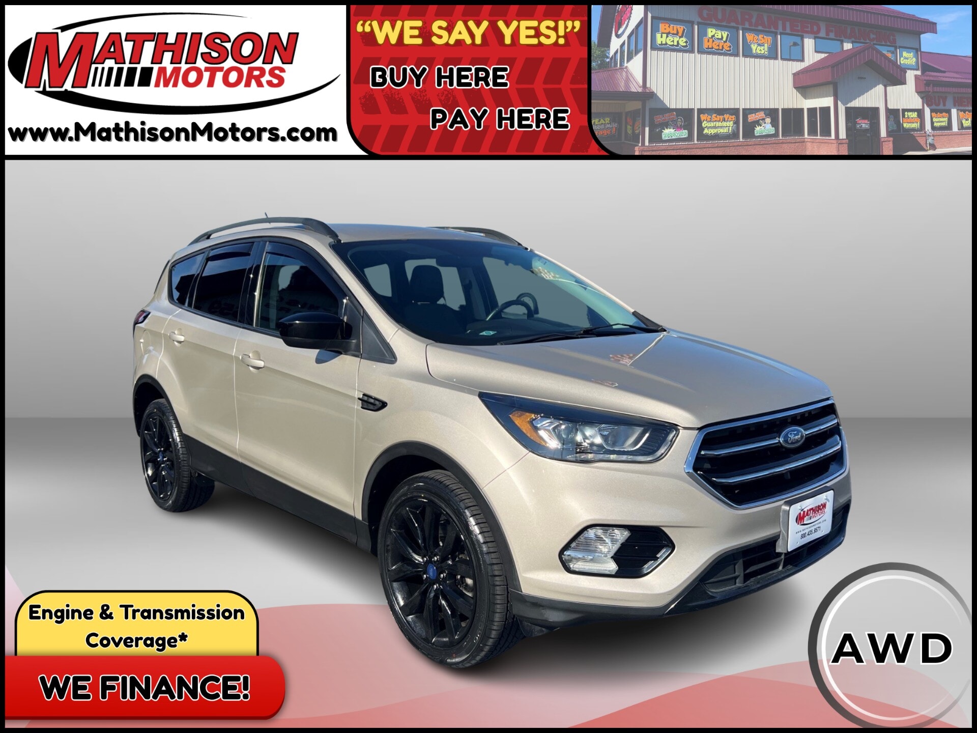  JP Motors Inc DBA Mathison Motors - 2018-FORD-ESCAPE-MATHISON-MN-Stock=25544