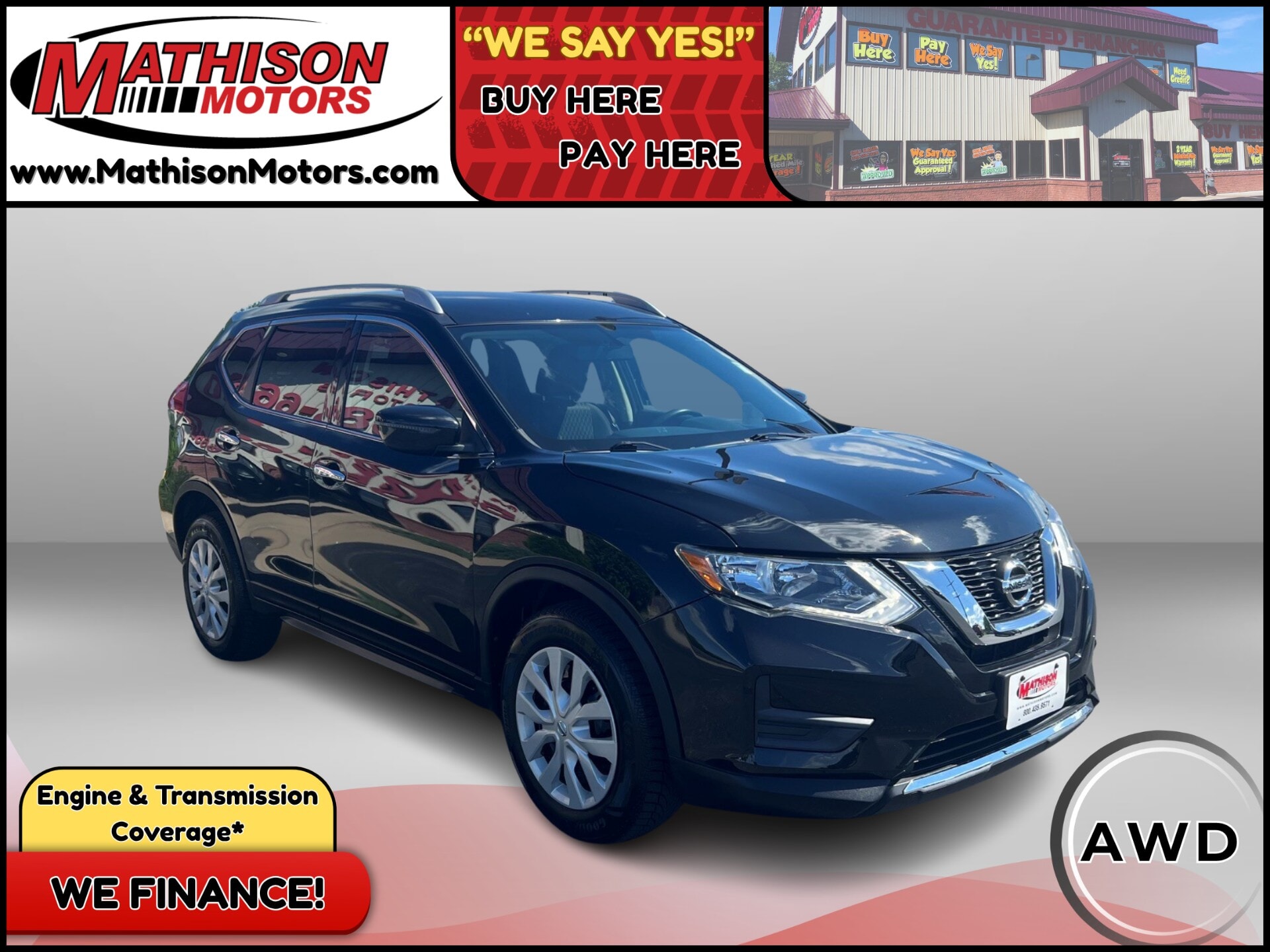 JP Motors Inc DBA Mathison Motors - Used vehicle - SUV NISSAN ROGUE 2017