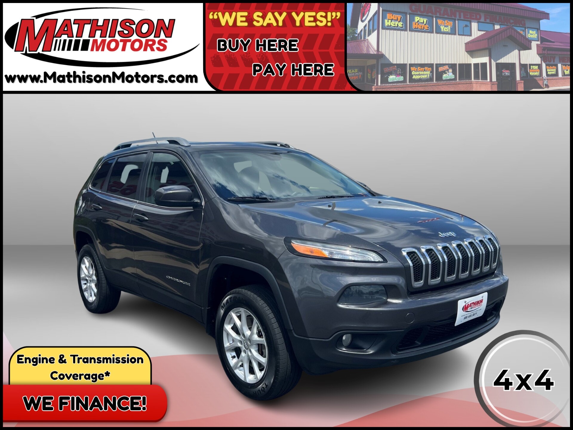 JP Motors Inc DBA Mathison Motors - Used vehicle - SUV JEEP CHEROKEE 2014