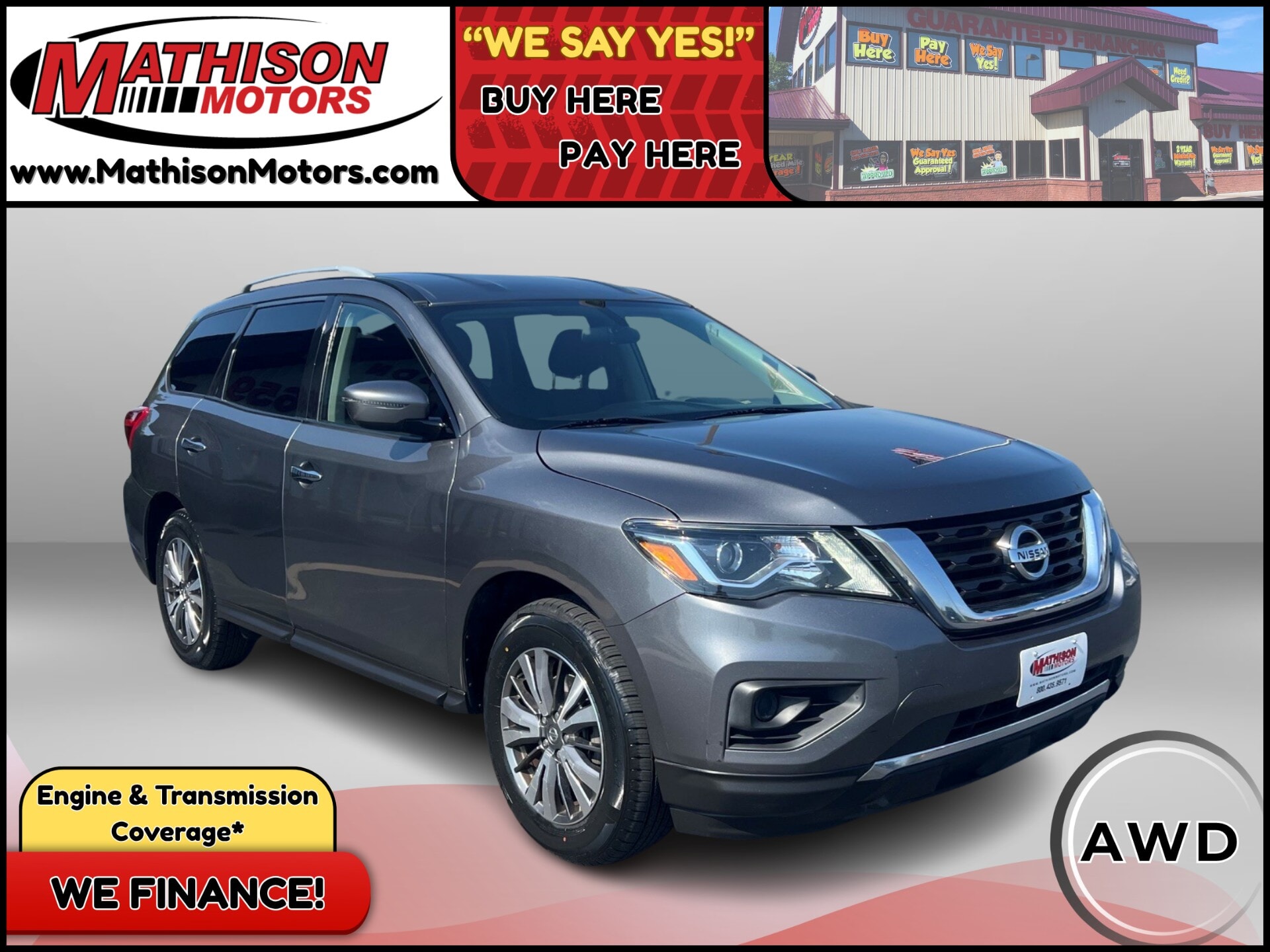 JP Motors Inc DBA Mathison Motors - Used vehicle - SUV NISSAN PATHFINDER 2019