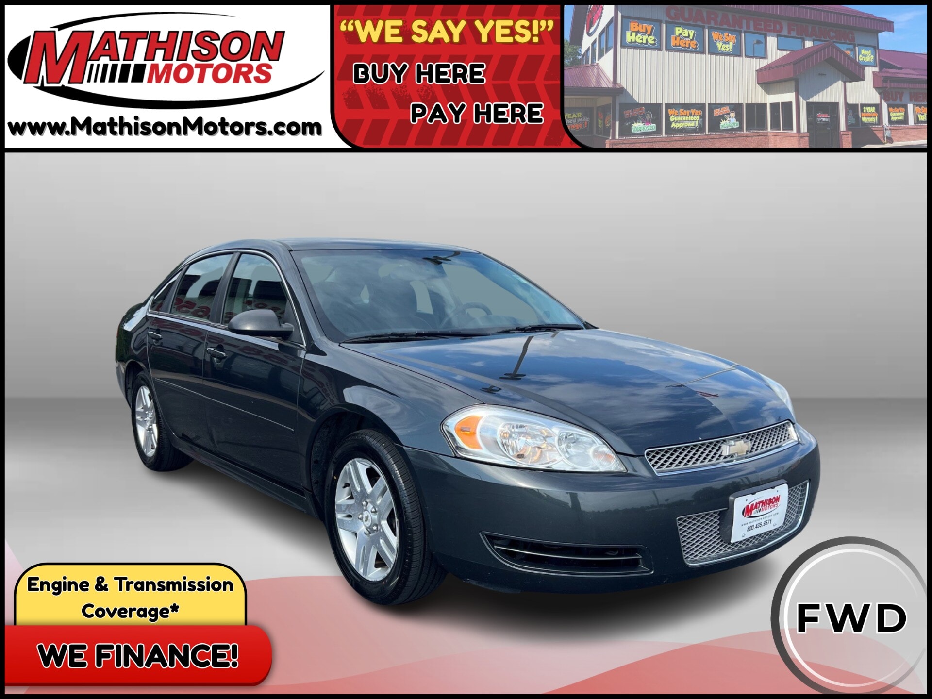 JP Motors Inc DBA Mathison Motors - 2016-CHEVROLET-IMPALA-LIMITED-MATHISON-MN-Stock=25577