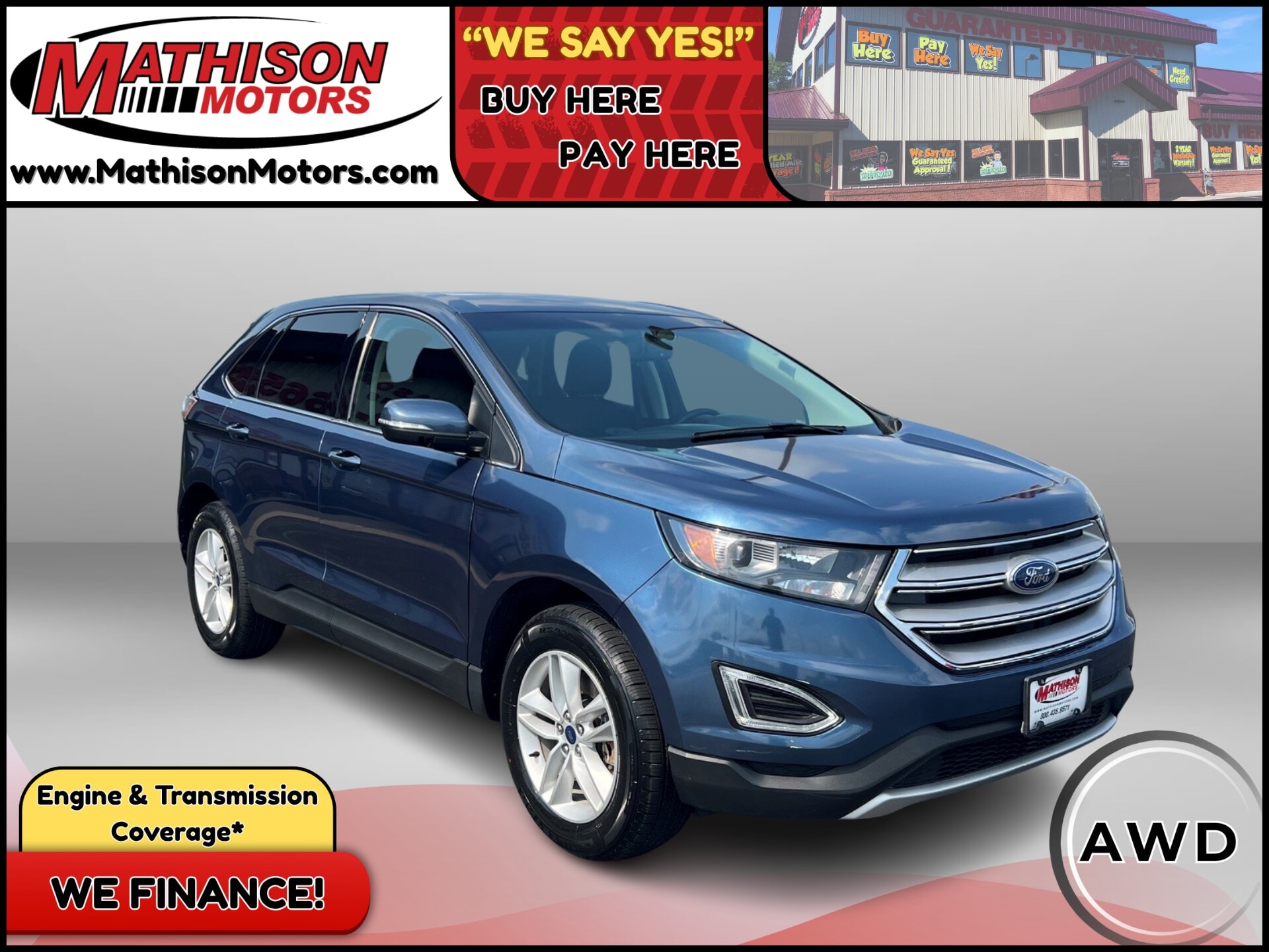 JP Motors Inc DBA Mathison Motors - Used vehicle - SUV FORD EDGE 2018