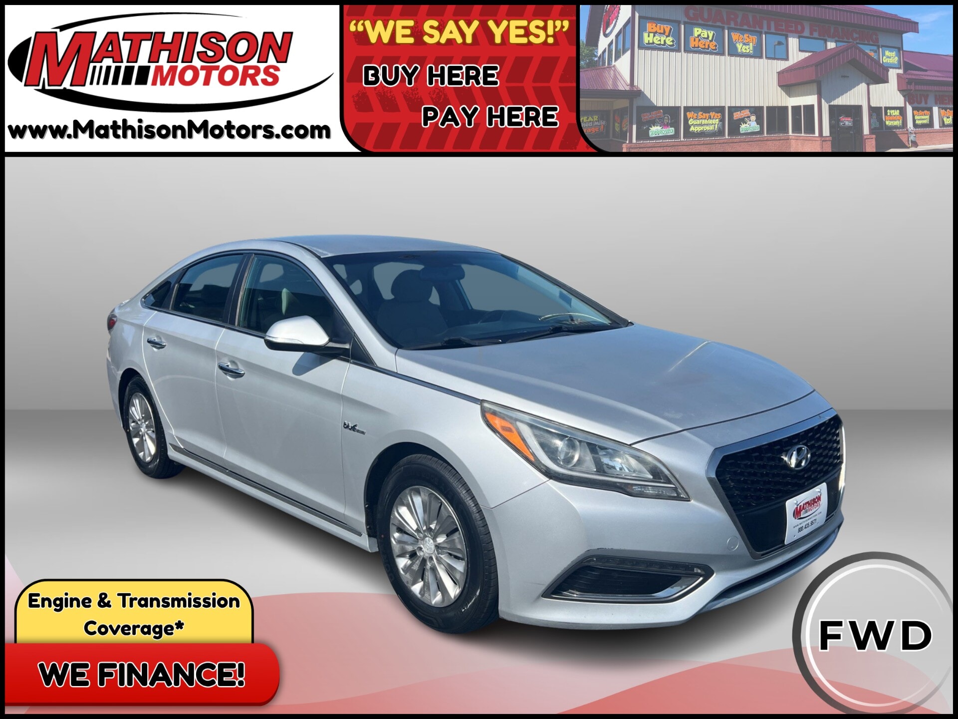 JP Motors Inc DBA Mathison Motors - 2016-HYUNDAI-SONATA-HYBRID-MATHISON-MN-Stock=25603