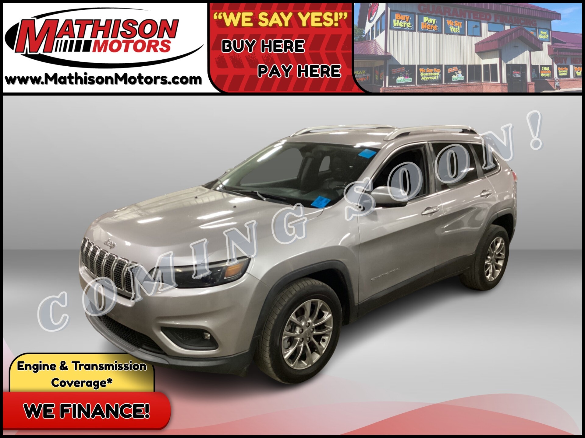  JP Motors Inc DBA Mathison Motors - 2019-JEEP-CHEROKEE-MATHISON-MN-Stock=25608