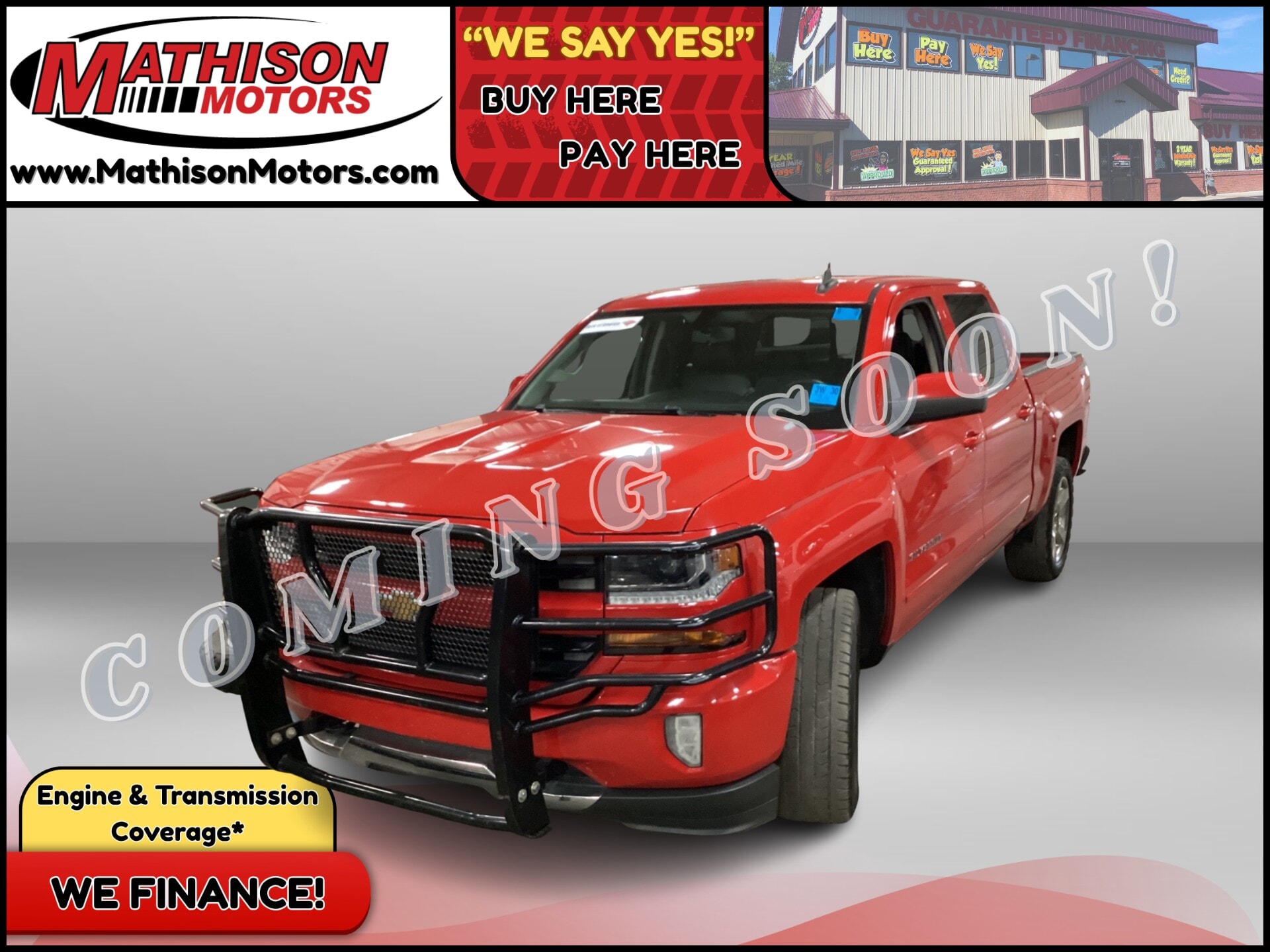  JP Motors Inc DBA Mathison Motors - 2016-CHEVROLET-SILVERADO-1500-MATHISON-MN-Stock=25613
