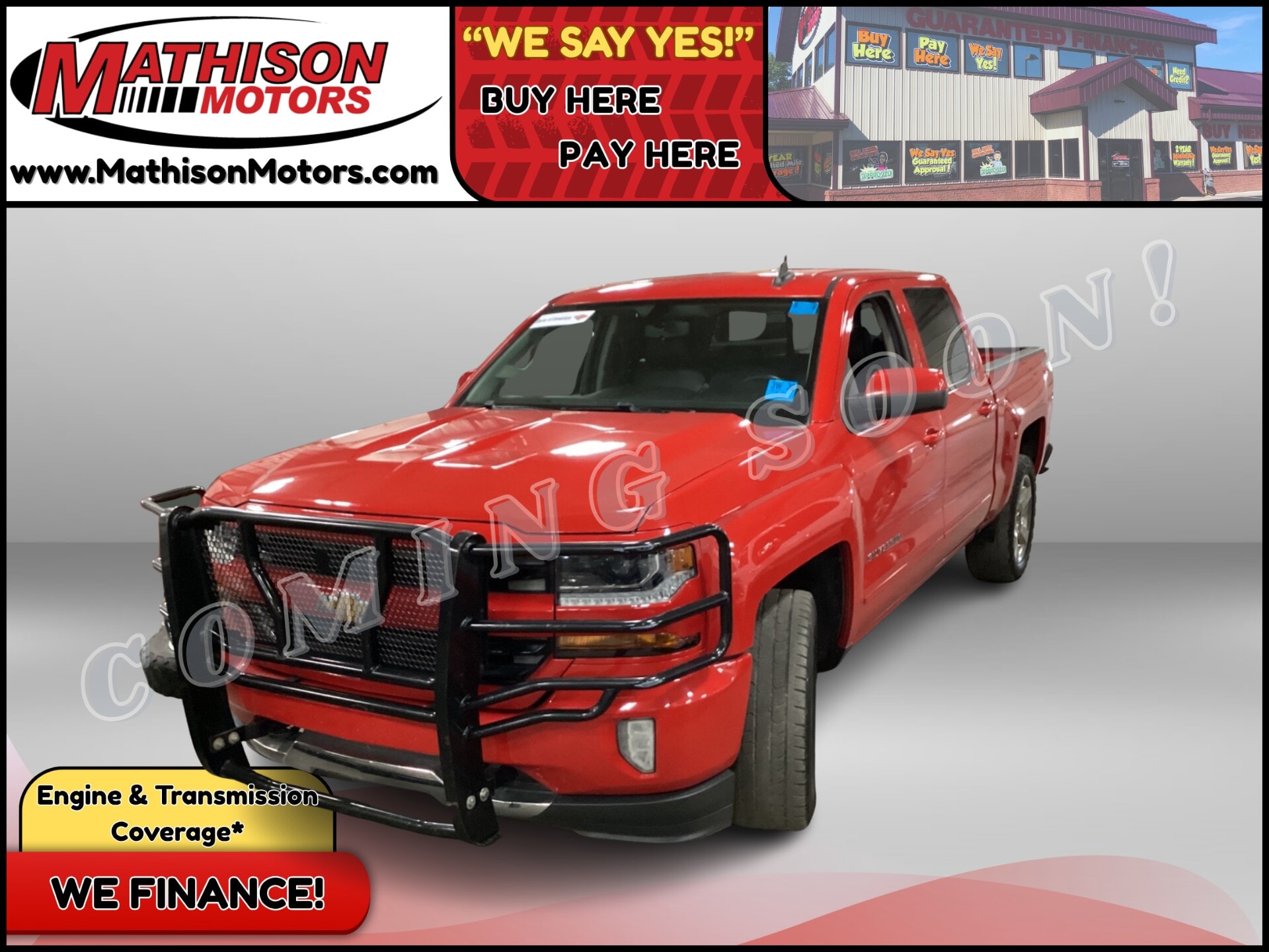 JP Motors Inc DBA Mathison Motors - 2016-CHEVROLET-SILVERADO-1500-MATHISON-MN-Stock=25613