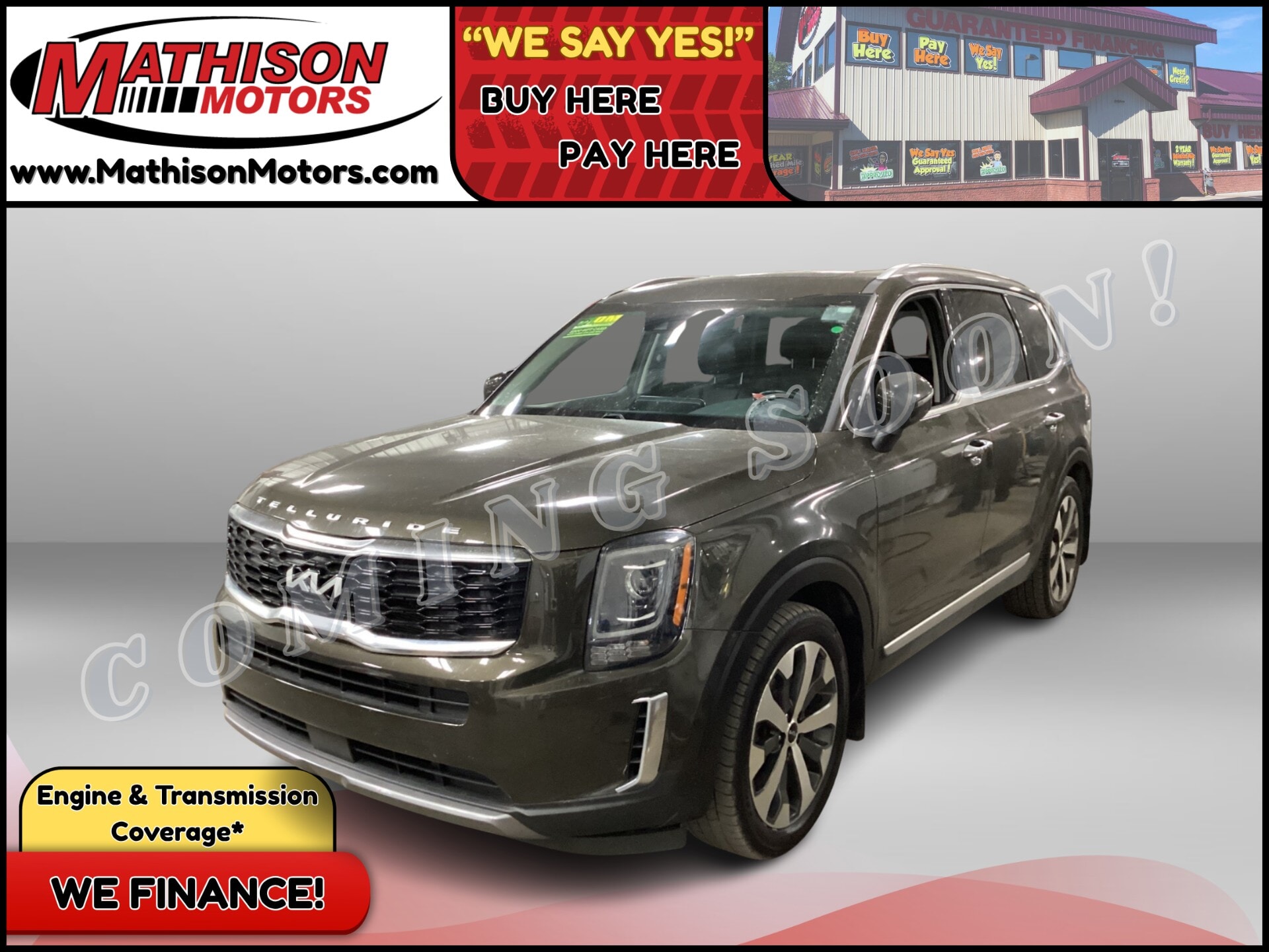 JP Motors Inc DBA Mathison Motors - Used vehicle - SUV KIA TELLURIDE 2022