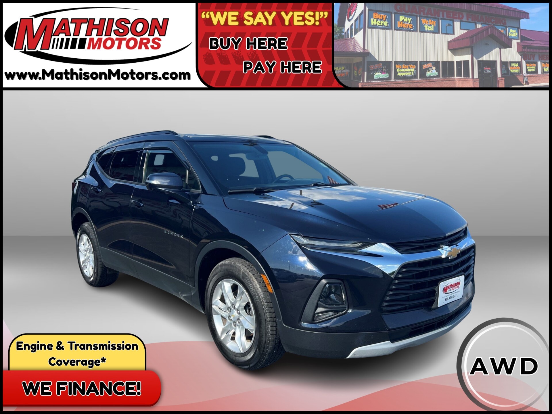  JP Motors Inc DBA Mathison Motors - 2020-CHEVROLET-BLAZER-MATHISON-MN-Stock=25634