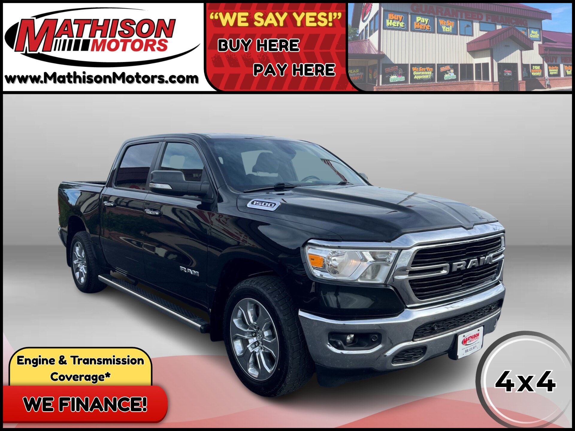 JP Motors Inc DBA Mathison Motors - Used vehicle - TRUCK RAM 1500 2019
