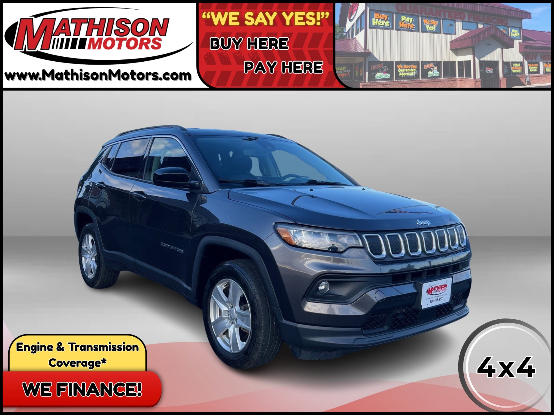 JP Motors Inc DBA Mathison Motors - Used vehicle - SUV JEEP COMPASS 2022