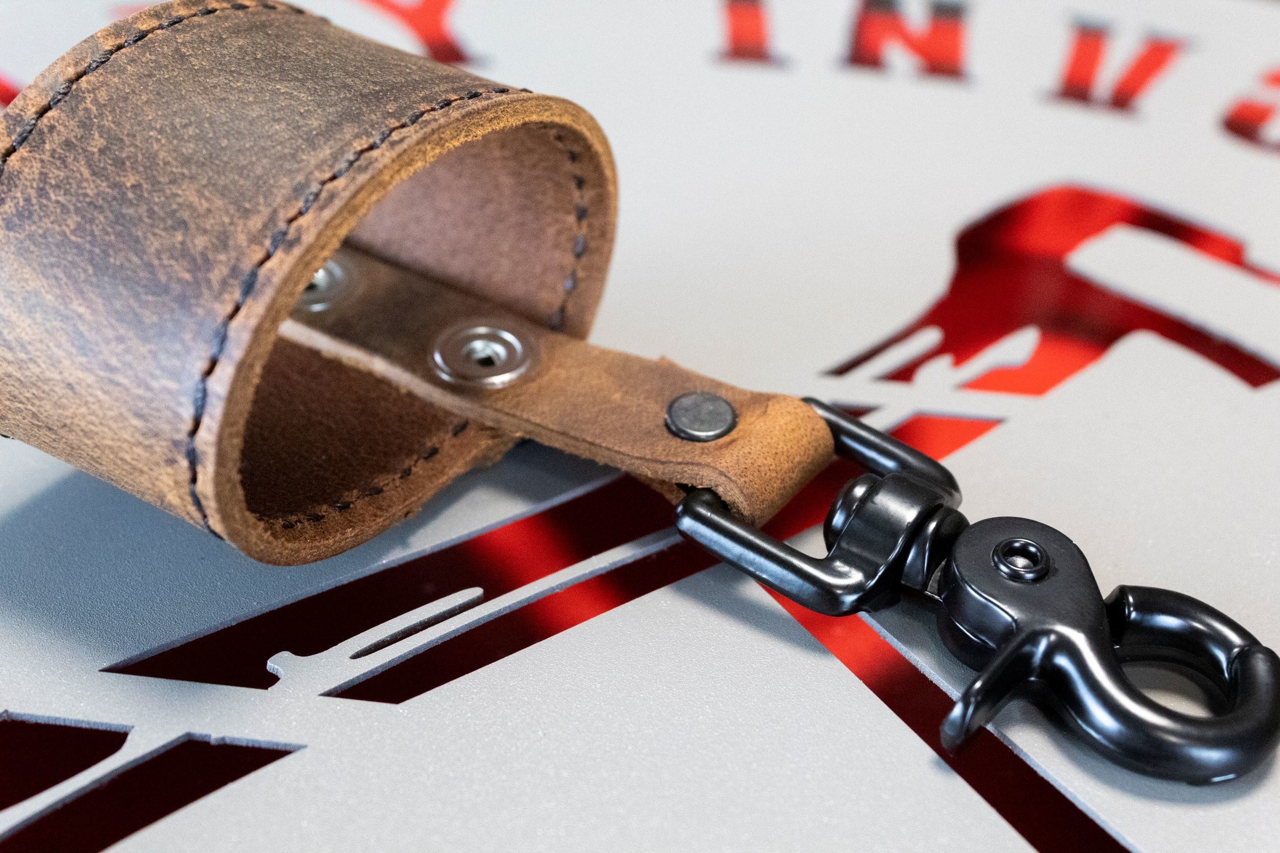 Leather Firefighter Flashlight Strap by Fully Involved Leatherworks