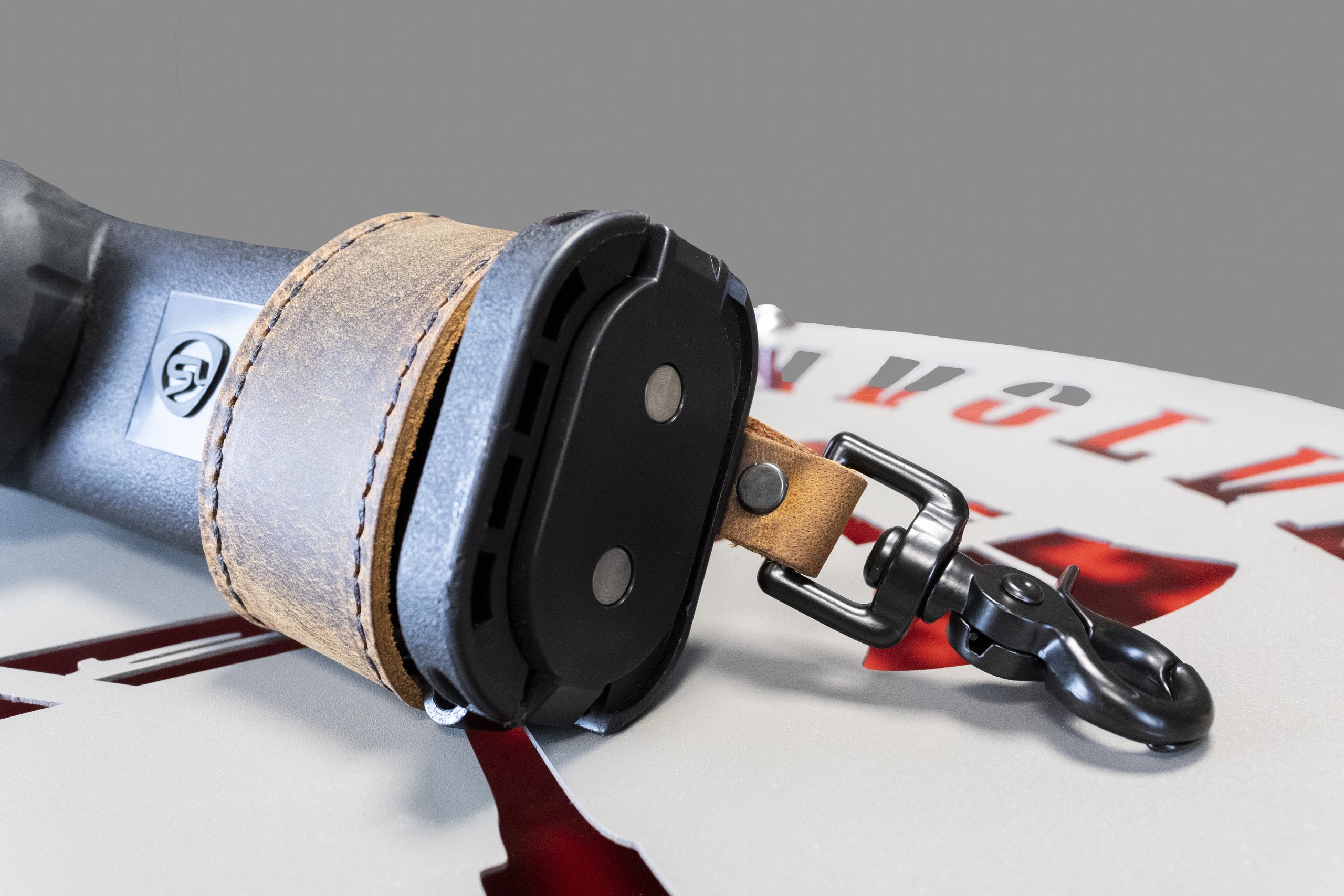 Leather Firefighter Flashlight Strap by Fully Involved Leatherworks