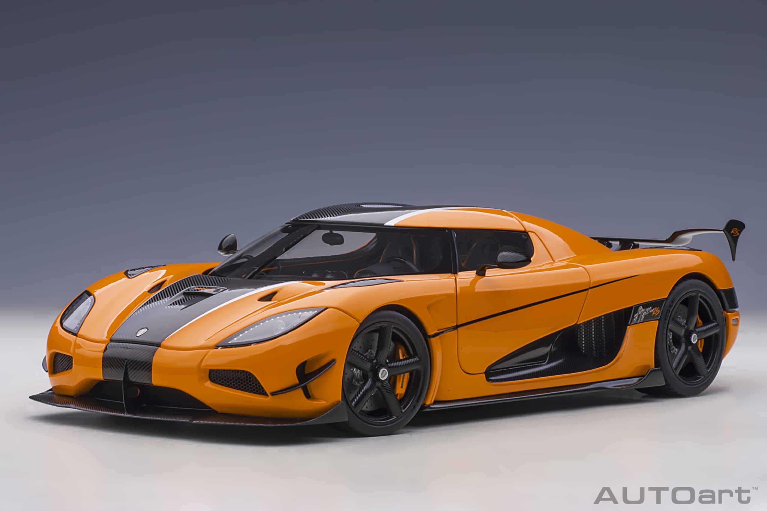 Koenigsegg Agera RS Orange With Black Accents in 118 Scale by AUTOart