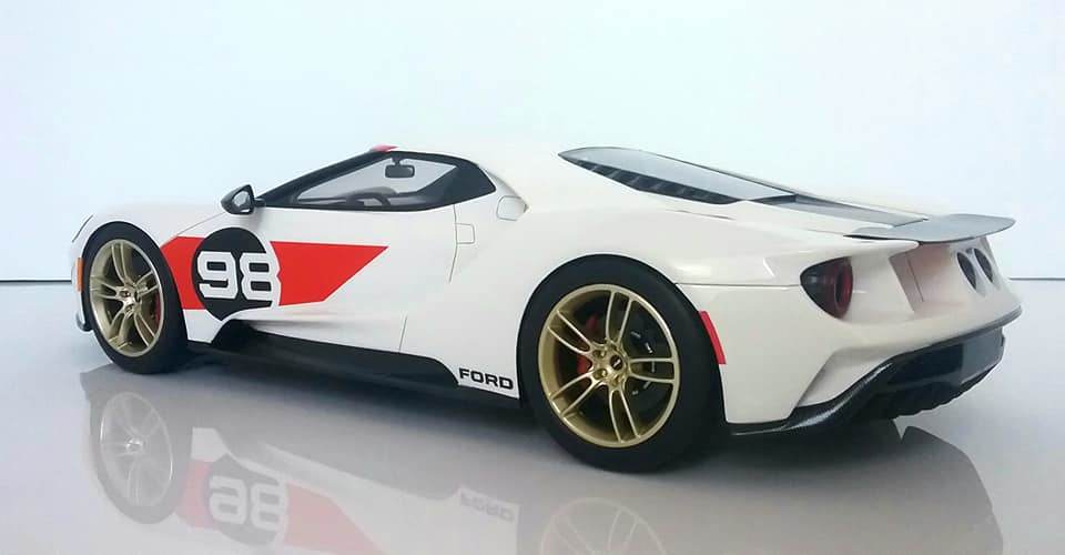 2021 Ford GT Heritage Edition in 1:18 Scale by Topspeed by Topspeed