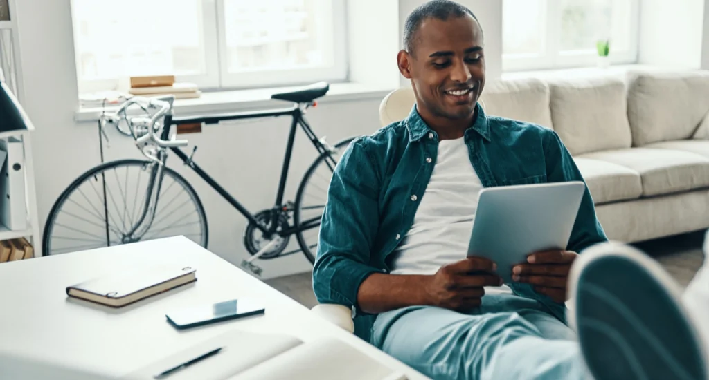 Entrepreneur enjoying life and work