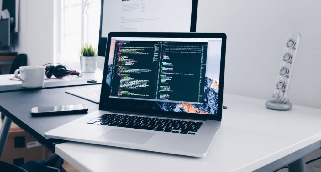 Laptop on desk