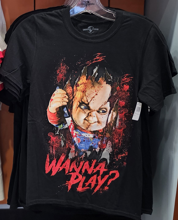 Universal Studios Chucky Deadly Slash T-Shirt Wanna Play?