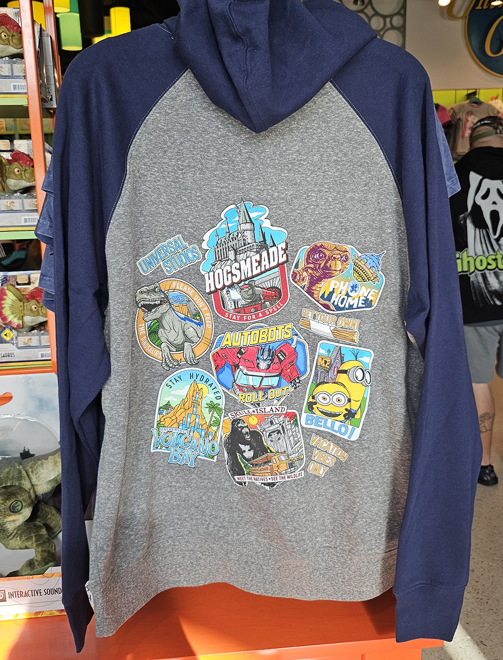 Universal Studios Orlando Multi-Character Patches Adult Long-Sleeve Hoodie