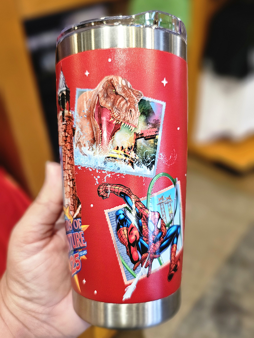 Universal Studios Orlando IOA 25th Anniversary Red Tumbler with