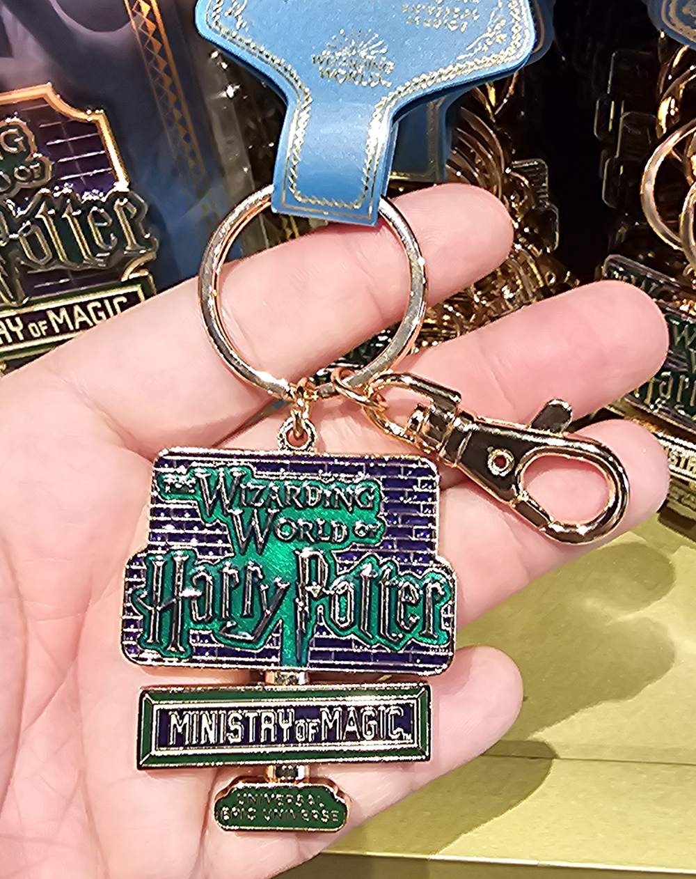 Universal Epic Universe Keychain WWoHP Ministry of Magic Logo