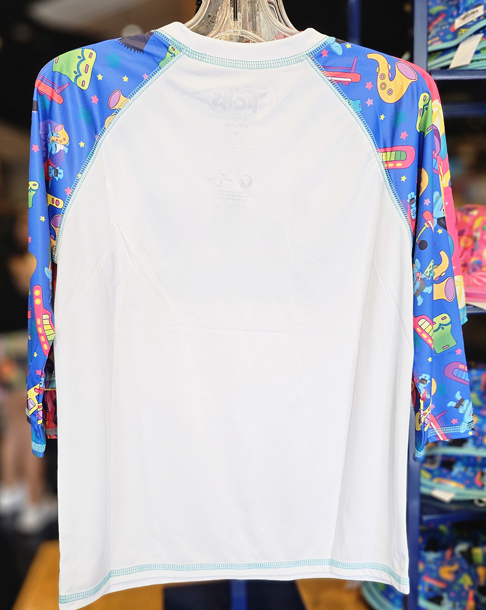 Trolls Universal Studios Parks YOUTH Swim T-Shirt Blue Branch