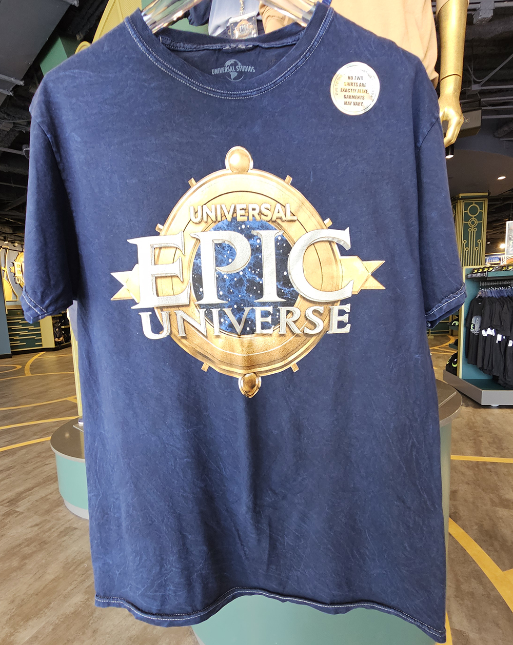 Universal Studios Epic Universe Logo Blue Adult T-Shirt