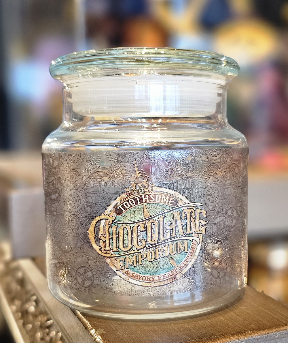 Toothsome Chocolate Emporium Universal Studios Parks Glass Candy Jar