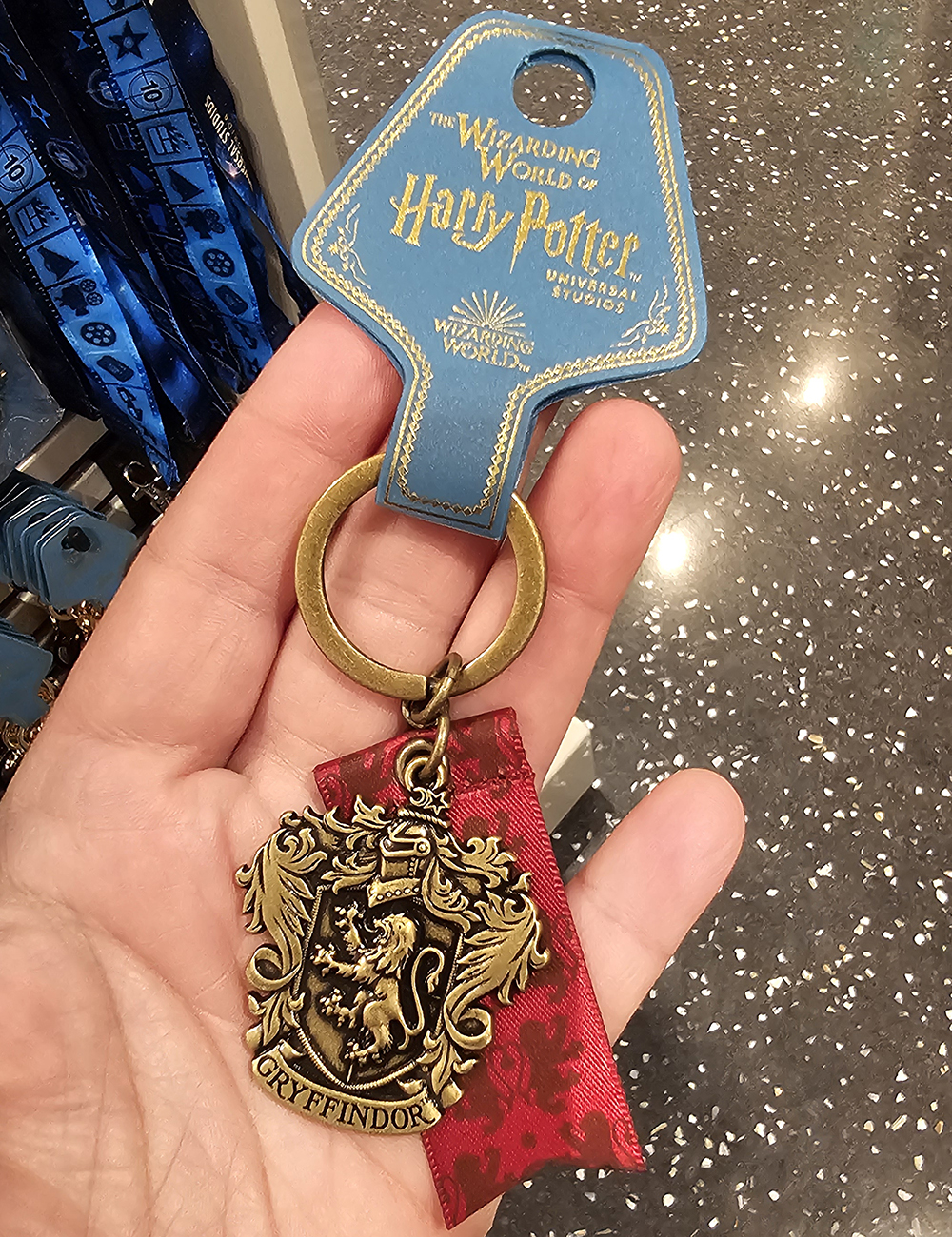 Universal Epic Universe Harry Potter Keychain with Gryffindor