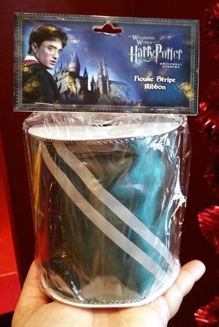Wizarding World of Harry Potter Holiday Hogwarts House Striped Ribbon Slytherin