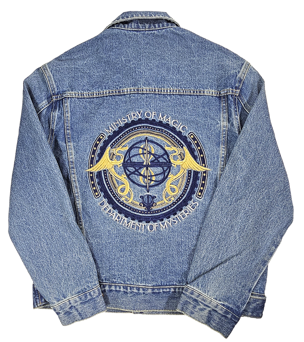 Wizarding World of Harry Potter Universal Studios Parks Time Turner Emblem Denim Jacket