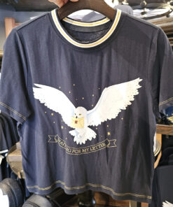 Wizarding World of Harry Potter Universal Studios Parks Waiting For My Letter Hedwig Owl Ladies Cropped Ringer T-Shirt