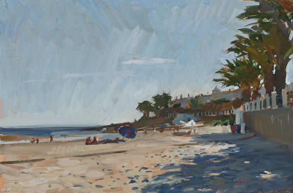 Painting of Luz, Algarve, Portugal