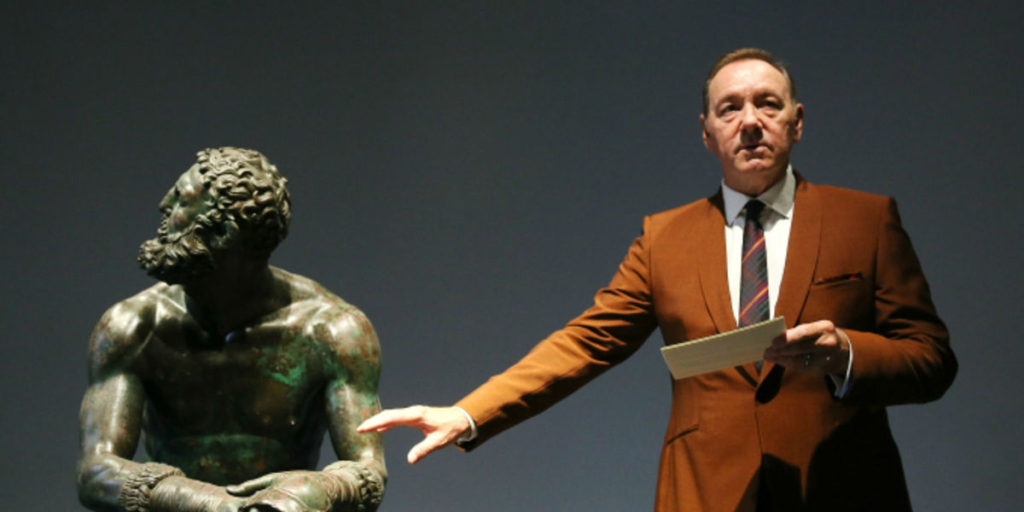 Kevin Spacey poesía Museo Nacional Romano viernes Boxeador aparición en público