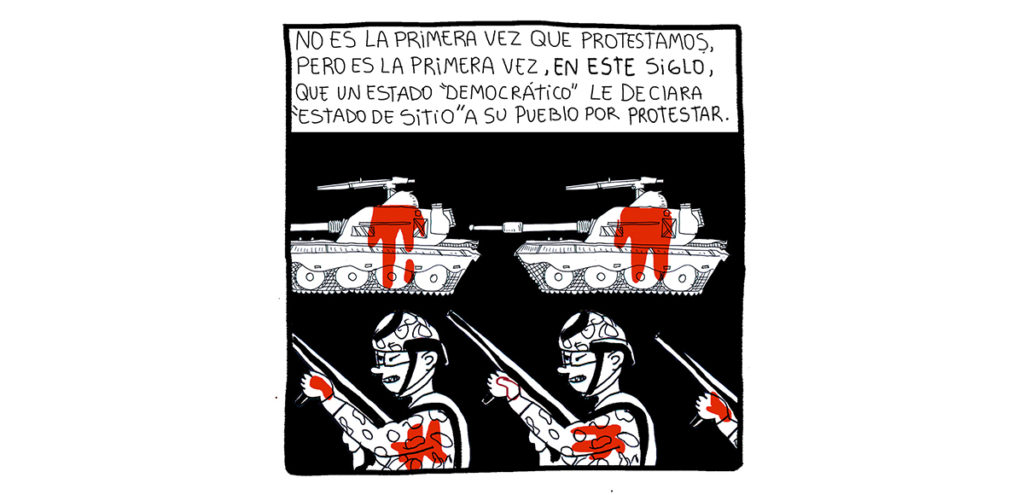 Katerine Supnem,  La Ilustración y la Protesta III, Chile 2019