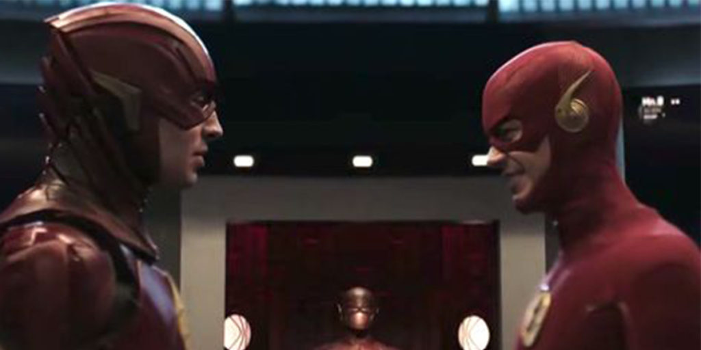 crisis de las tierras infinitas crossover flash the flash ezra miller