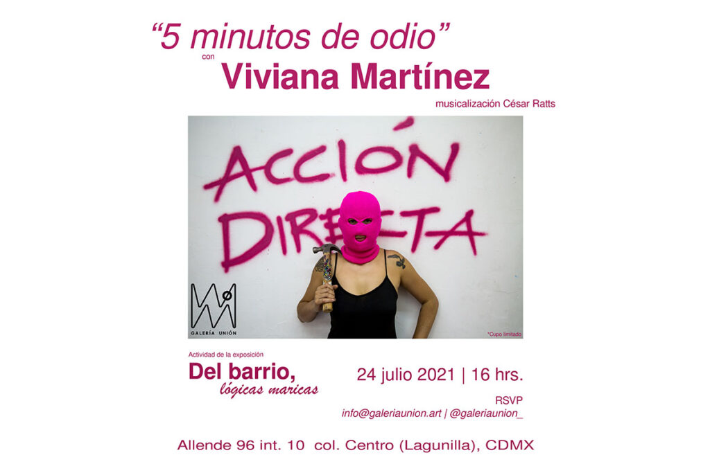 5 minutos de odio, acción por Viviana Martínez