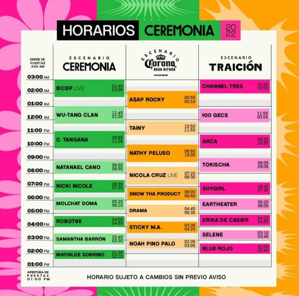 Ya están aquí los horarios de Ceremonia 2022 1 ceremonia horarios 2022