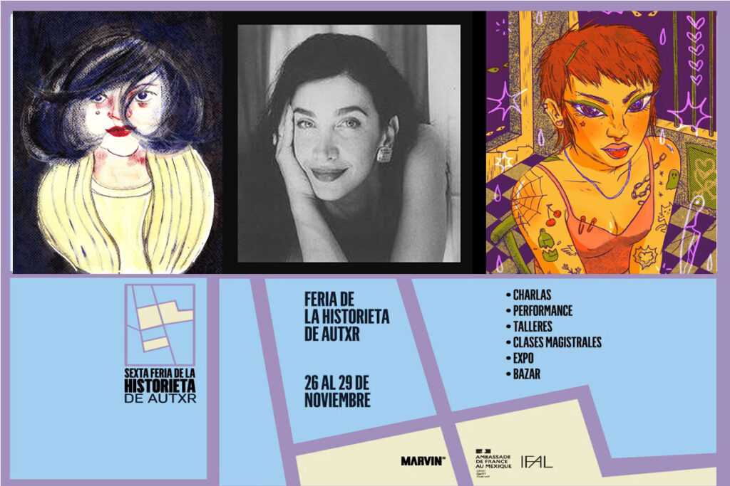 Poesía Dibujada con Maram Al Masri, Iurhi Peña y Alejandra Espino en la Feria de Historieta 6.