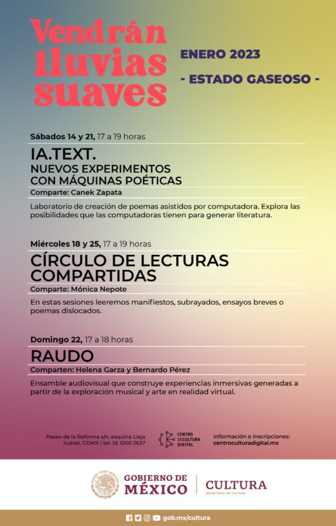 Actividades en torno a la expo Vendrán Lluvias Suaves 1 Marvin 2023 ActCCD