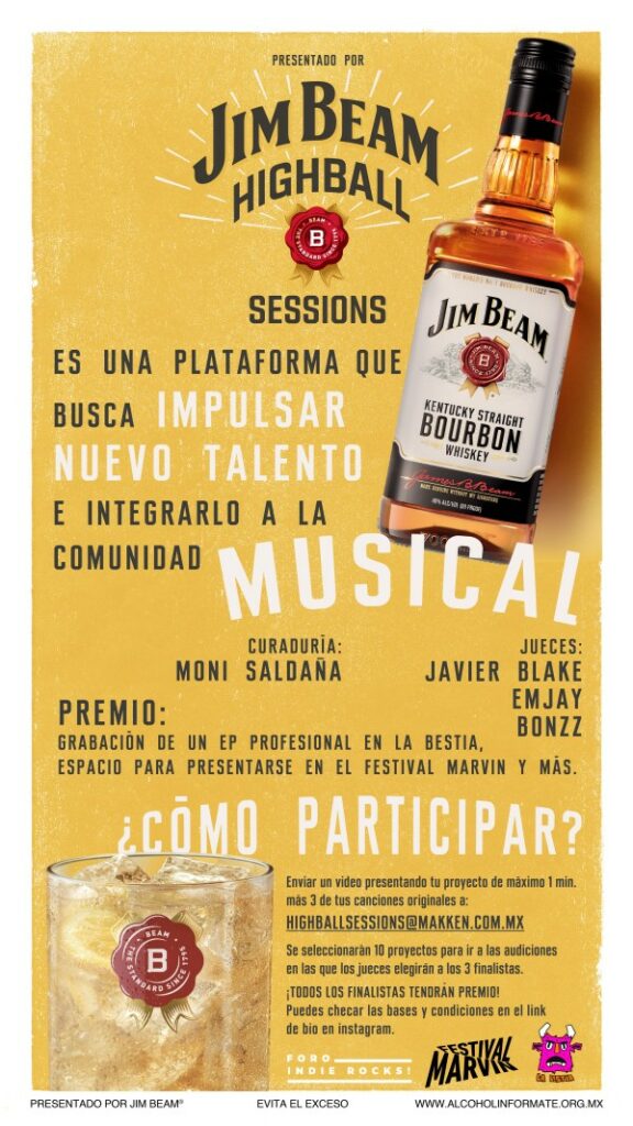 Jim Beam anuncia la plataforma Highball Sessions con su convocatoria 2023 1 jim beam highball sessions convocatoria bandas smooth kentucky bourbon cesar dorantes 3