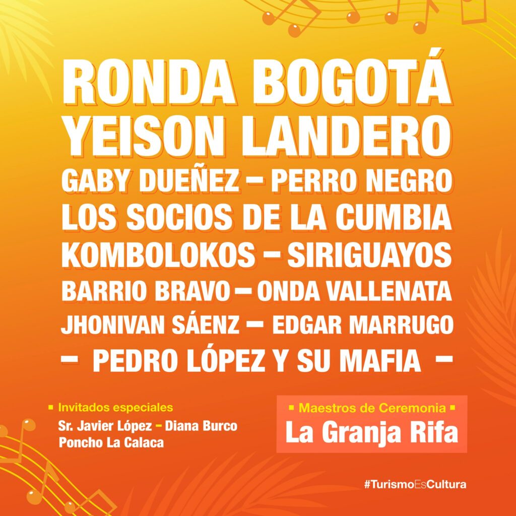 Marvin 2023 FESTIVAL DE LA CUMBIA CELSO PINA LINE UP
