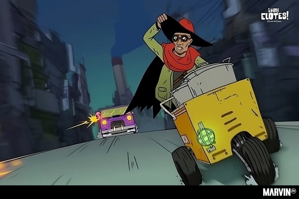 Animación y esquites para adultos en el festival de Pixelatl