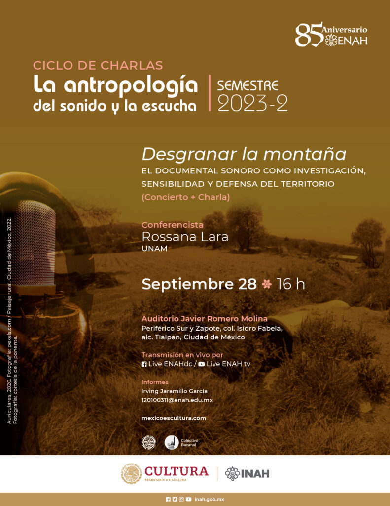 La Antropología del Sonido y la Escucha presenta Desgranar la montaña 1 Ciclo Antropologia sonido S1 cartel B