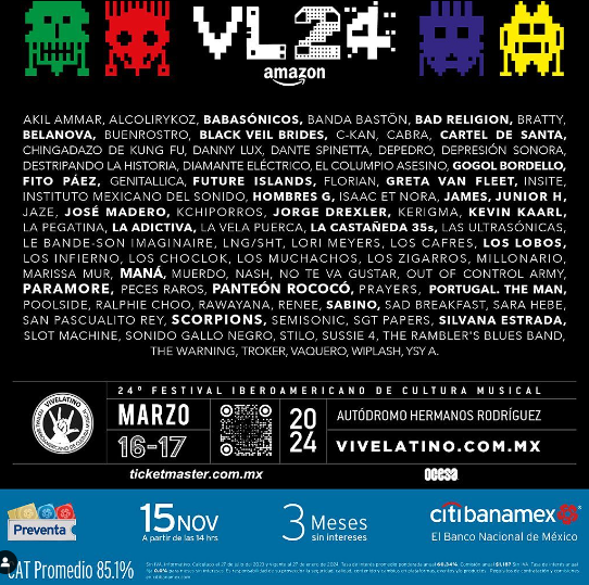 Vive Latino 2024 revela su cartel vía Twitch de la mano de Amazon 4 Captura de pantalla 2023 11 12 184153