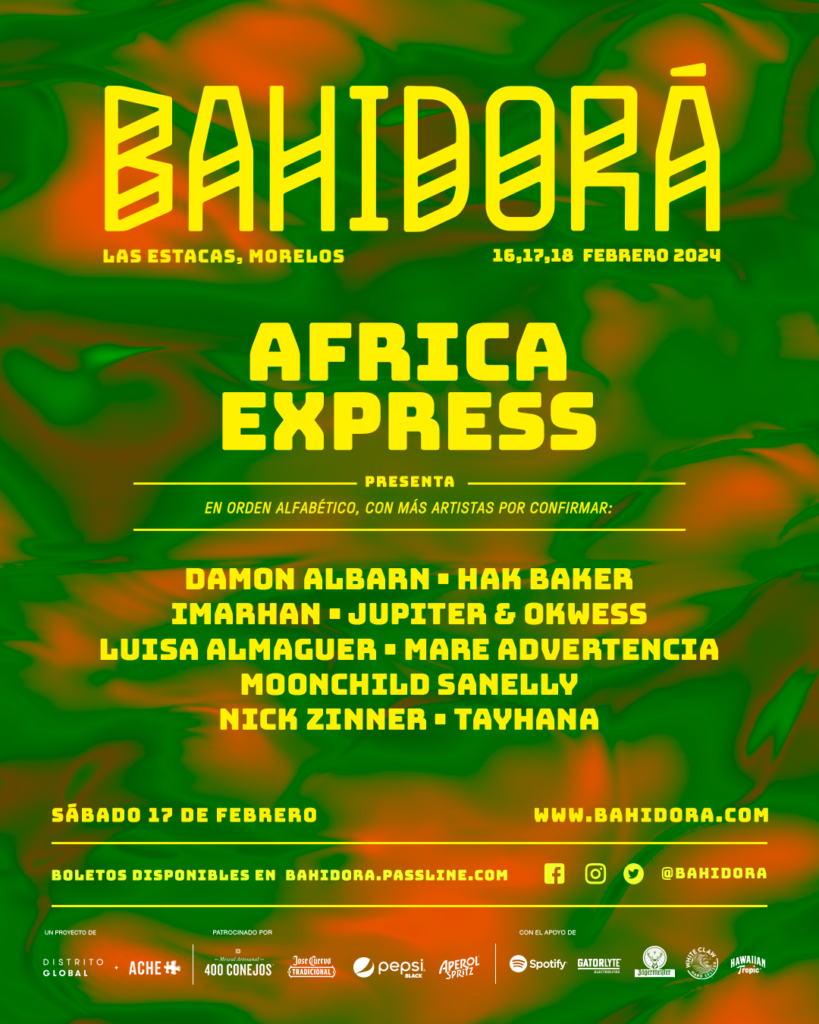 Bahidorá anuncia la alineación de Africa Express 1 BH LINEUP AfEx