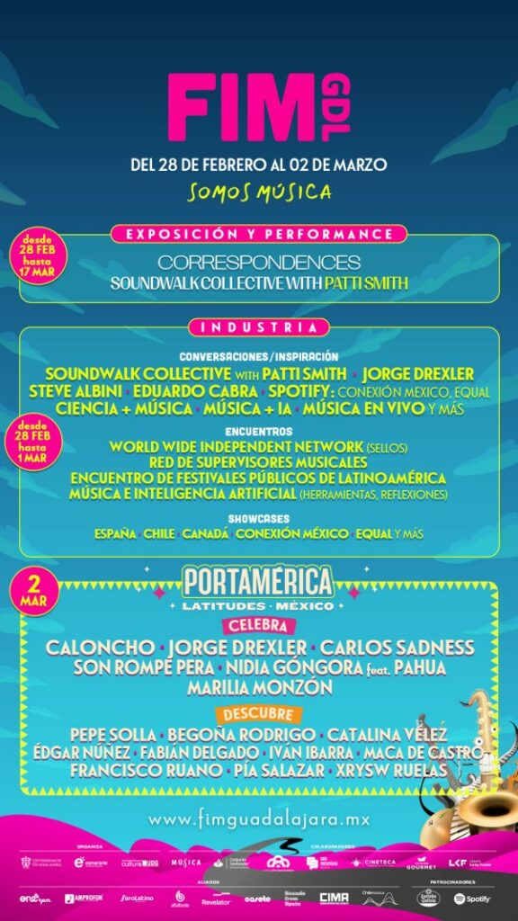 fim guadalajara portamerica latitudes patti smith steve albini 3