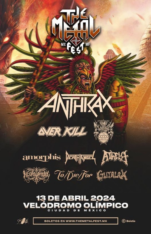 The Metal Fest Mx tendrá lugar en el Velódromo Olímpico 1 the metal fest mx velodromo olimpico anthrax 3