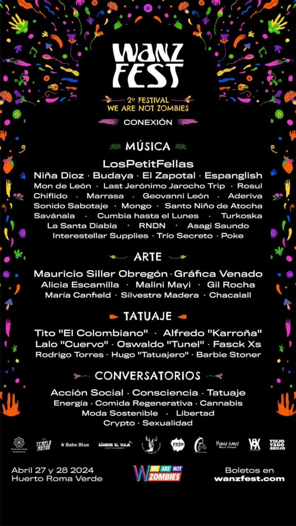 Wanz Fest 2 en Huerto Roma Verde 2 CARTEL WANZ FEST 2024